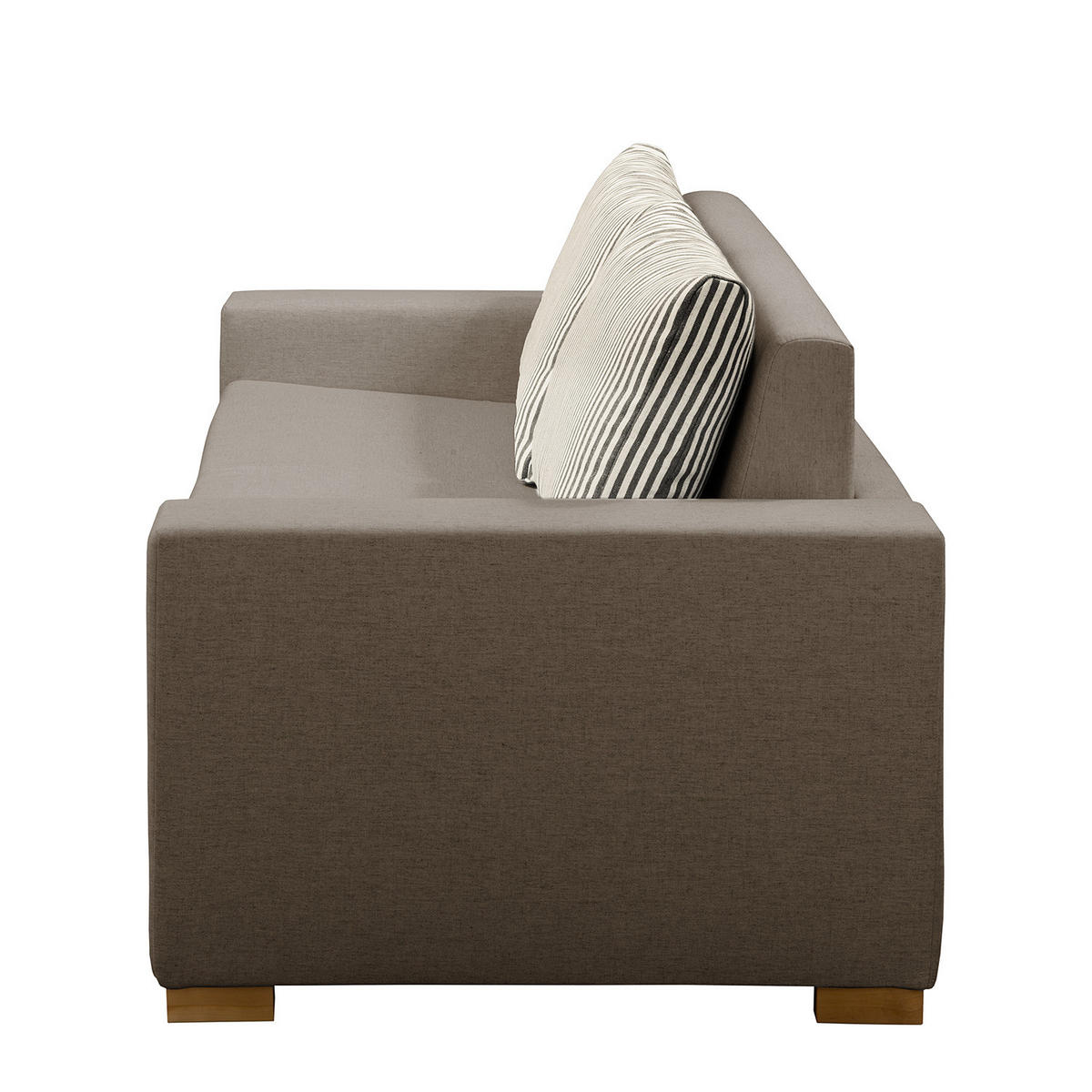 SCHLAFSOFA - Taupe/Hellbraun, Textil (153/90/90cm) - home24