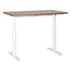 SCHREIBTISCH braunweiß 120/72 cm elektrisch höhenverstellbar Destin IV - Dunkelbraun/Weiß, Holz (72/120/67cm) - Beliani