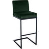 BARHOCKER Samt Grün - Schwarz/Grün, Textil/Metall (43/104/53cm) - CLP