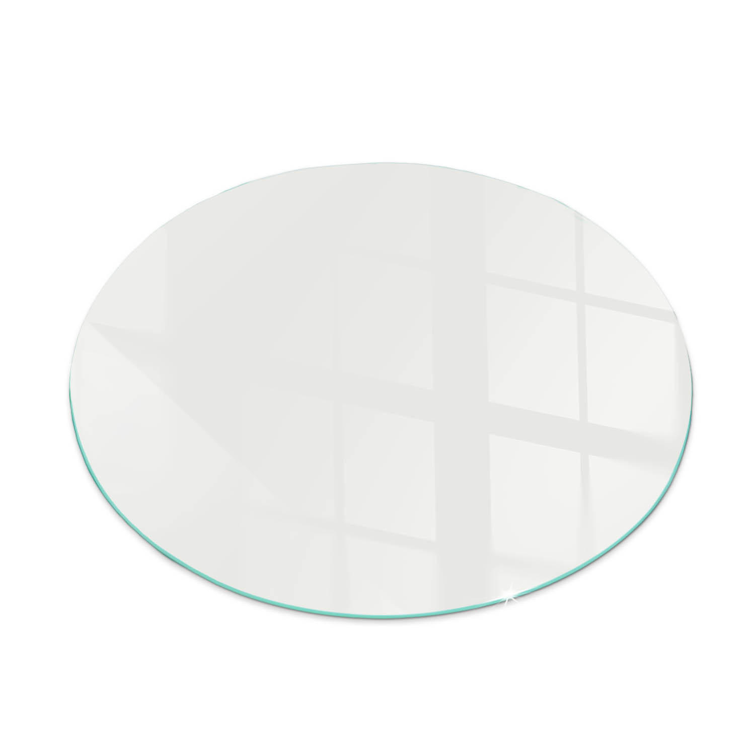 GLASPLATTE für Kamin Ø 60 cm Grau - Grau, Glas (60/60/0.4cm) - ArtPrintCave