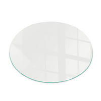 GLASPLATTE für Kamin Ø 60 cm Grau - Grau, Glas (60/60/0.4cm) - ArtPrintCave