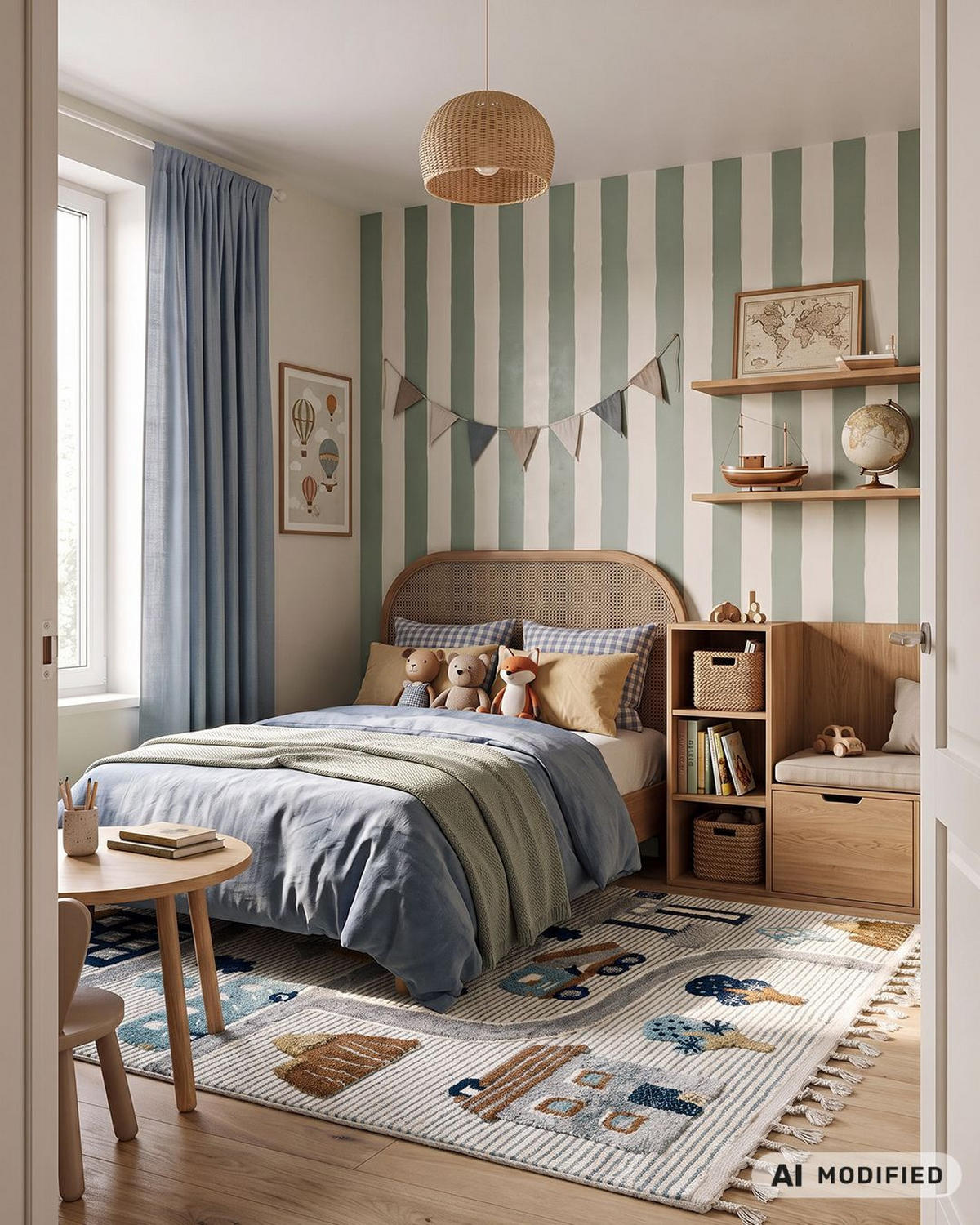 KINDERTEPPICH Buffo Lilu Mazovia 140x200cm Braun Creme Straßen Mittelflor - Braun, Textil (140/200cm) - Mazovia