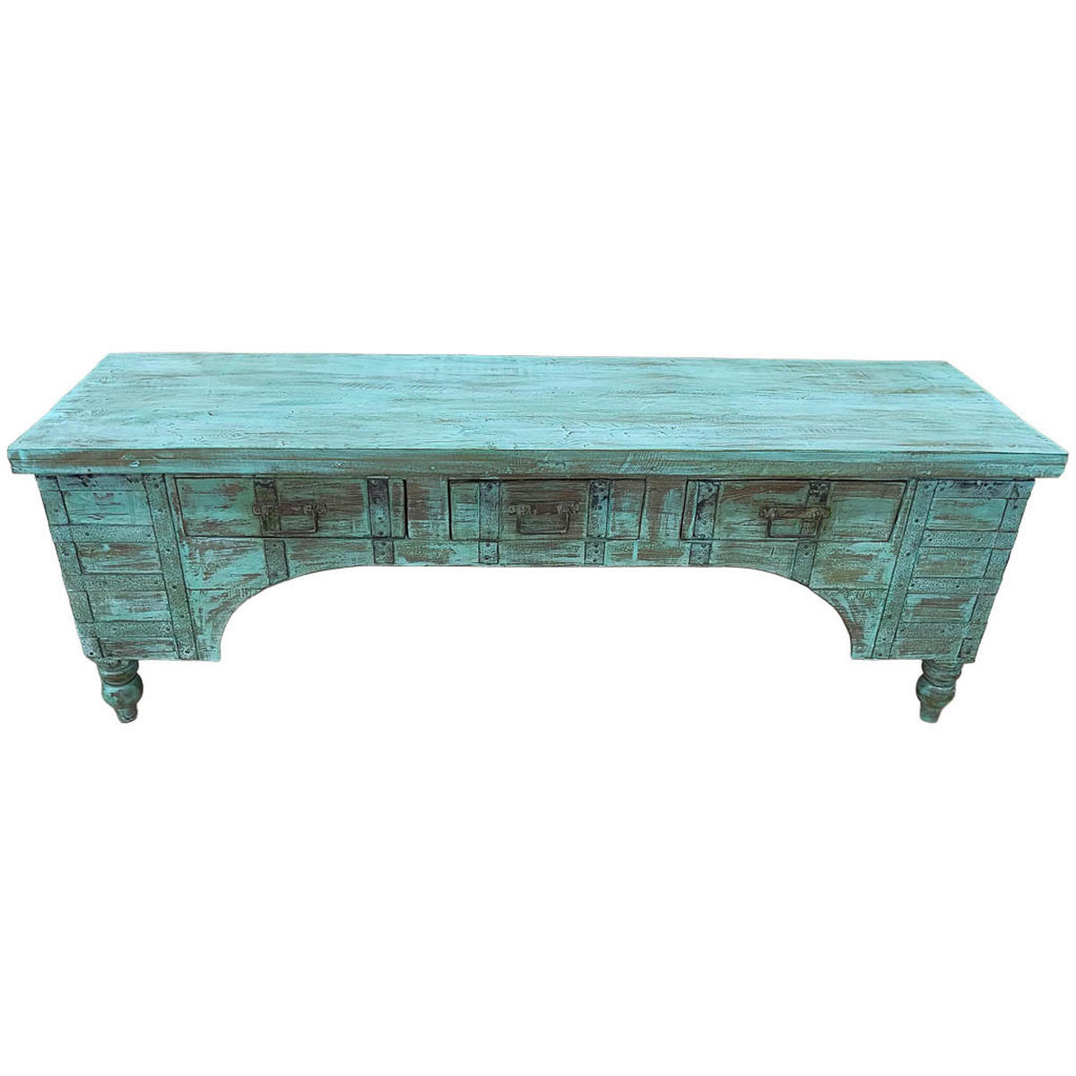 TV-LOWBOARD aus Holz, 175x45x57cm - Grün, Holz (175/57/45cm) - Wanderlust