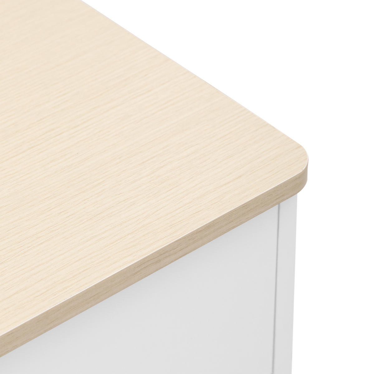 IN Weiß Kommode mit 4 Türen und 3 Schubladen für Wohnzimmer und Esszimmer, B160/T37/H75cm - Weiß, Holzwerkstoff/Metall (160/75/37cm) - STILVORA