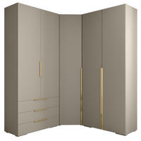 GARDEROBEN-SET 236,7/181,7/47 - Kaschmir/Goldfarben, Holz/Kunststoff (181.7/236.7/47cm) - Abiks Möbel