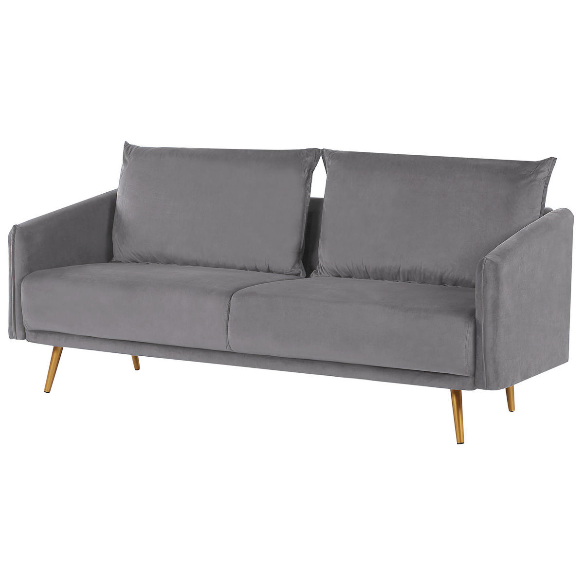 5-SITZER SOFA SET Samtstoff Grau Maura - Grau, Textil (185/83/78cm) - Beliani