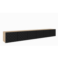 TV-SCHRANK Schwarz ALI 300 Geschlossen Mit Dekorativen Fronten - Schwarz, Holzwerkstoff (300/41/40cm) - Sepro Meble