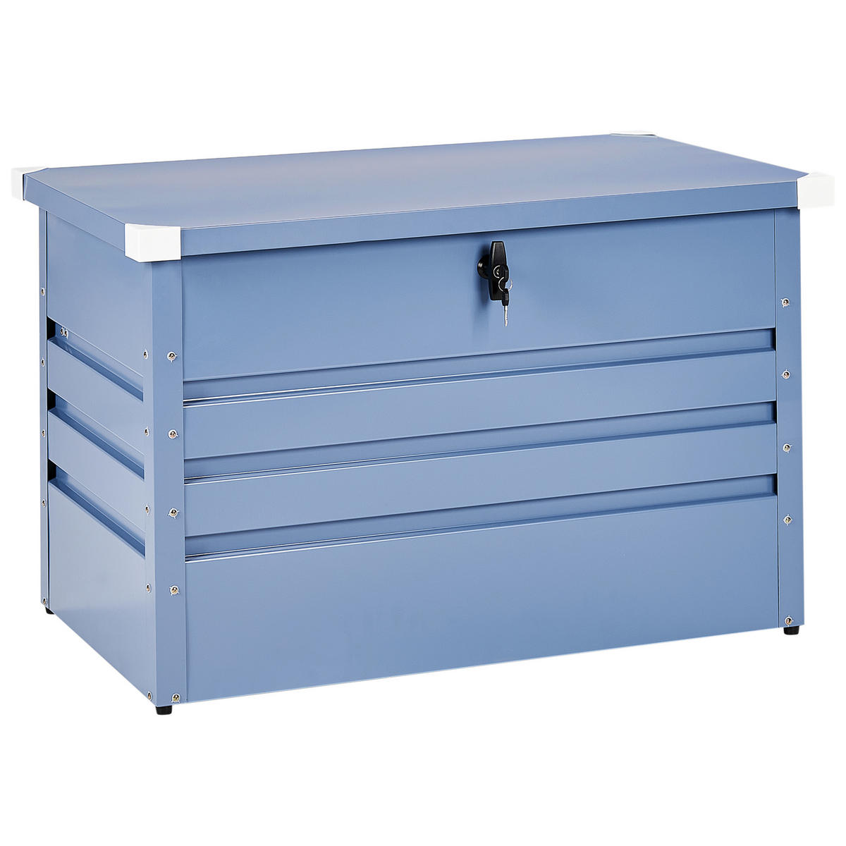 AUFBEWAHRUNGSBOX Blau Cebrosa - Blau, Metall (100/64/62cm) - Beliani
