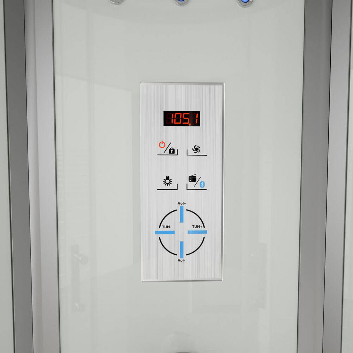 DUSCHKABINE WHITE PEARL - Weiß, 90 x 90 cm - Weiß, Glas (90cm) - Home Deluxe