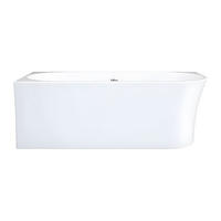 BADEWANNE (Standard) - 1 Person - Acryl - Weiß - - Weiß, Kunststoff (150/59/75cm) - Vente-Unique