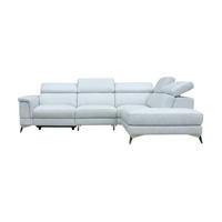 ECKSOFA Planet Echtleder Weiß - Weiß, Leder/Metall (256/232cm)