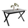 ESSTISCH ARTON II ausziehbarer Tisch 140-195 cm für 6-8 Personen - Schwarz/Grau, Holzwerkstoff/Metall (140/80/77cm) - Lookway