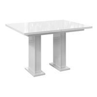 ESSTISCH ausziehbar 120 -160x80x75 cm - Hochglanz Weiß - LOSS - Weiß Hochglanz, Holzwerkstoff (120/80/75cm) - ALTDECOR