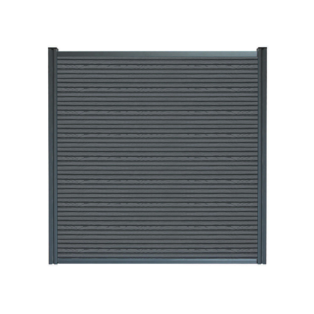 SICHTSCHUTZZAUN CALLADO PREMIUM - 185 cm, 1 x Element + 2 x Pfosten - Anthrazit, Kunststoff (180/185cm) - Home Deluxe