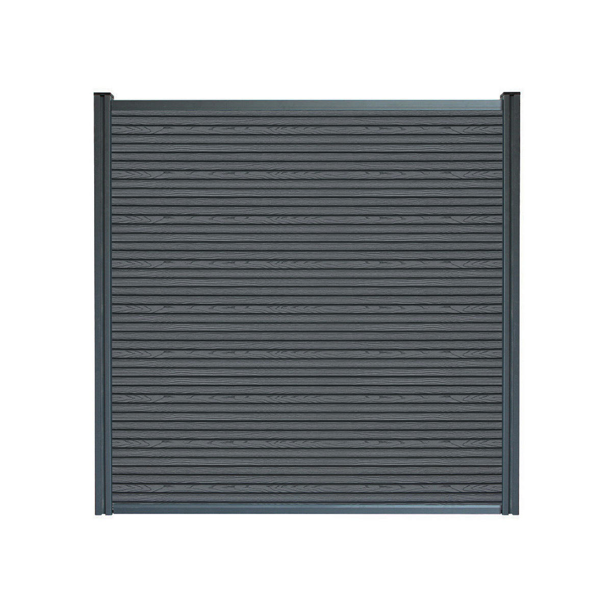 SICHTSCHUTZZAUN CALLADO PREMIUM - 185 cm, 1 x Element + 2 x Pfosten - Anthrazit, Kunststoff (180/185cm) - Home Deluxe