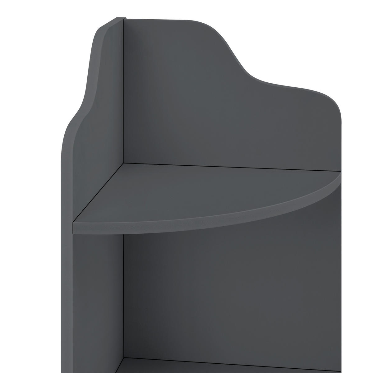 ECKREGAL Bjurholm - Dunkelgrau, Kunststoff (28/90/28cm) - [en.casa]