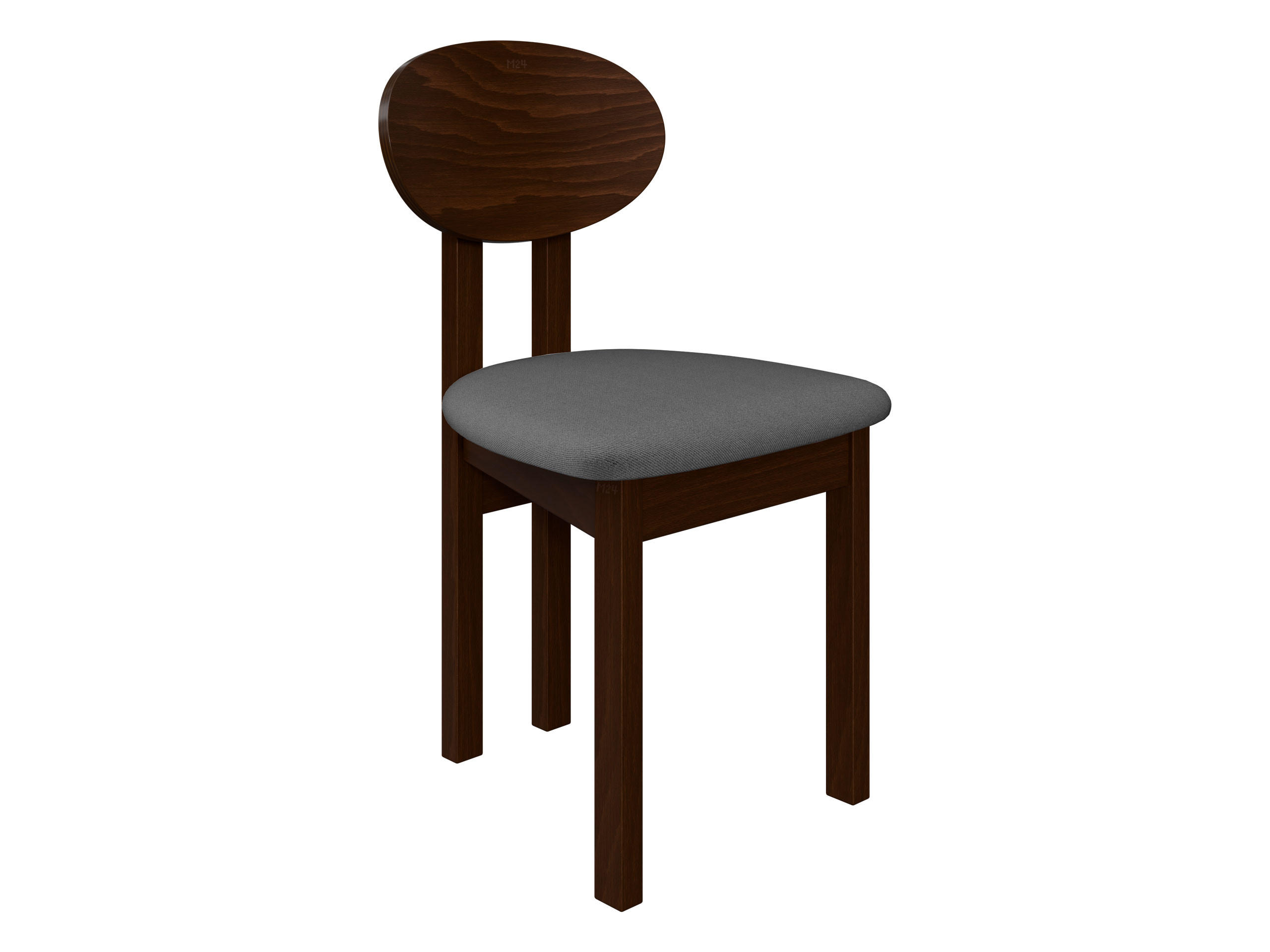 ESSZIMMERSTUHL Divo III - Nussbaumfarben/Grau, Holz/Textil (47/85/48cm) - MIRJAN24