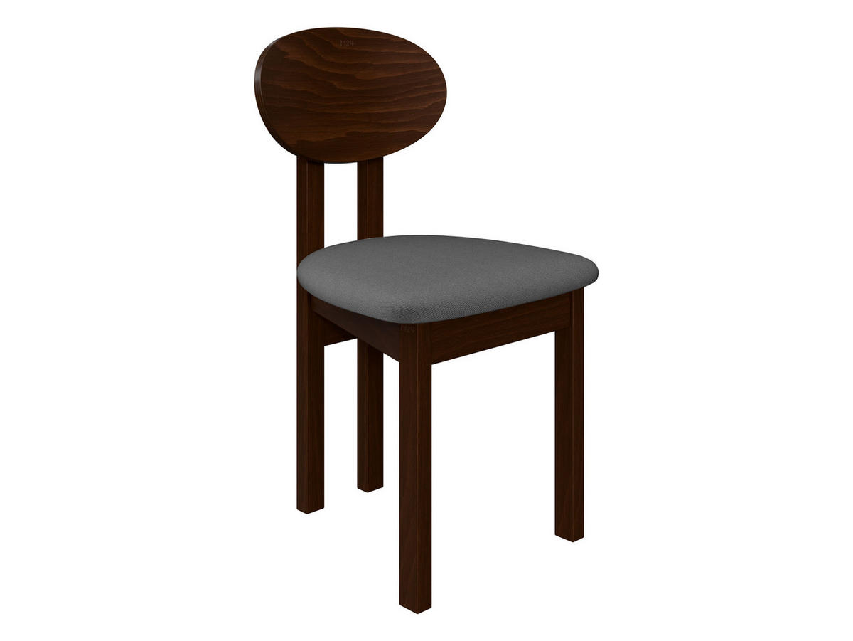 ESSZIMMERSTUHL Divo III - Nussbaumfarben/Grau, Holz/Textil (47/85/48cm) - MIRJAN24