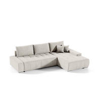 ECKSOFA Vogar In Aston - Creme, Holzwerkstoff/Textil (265/185cm) - Fun Möbel