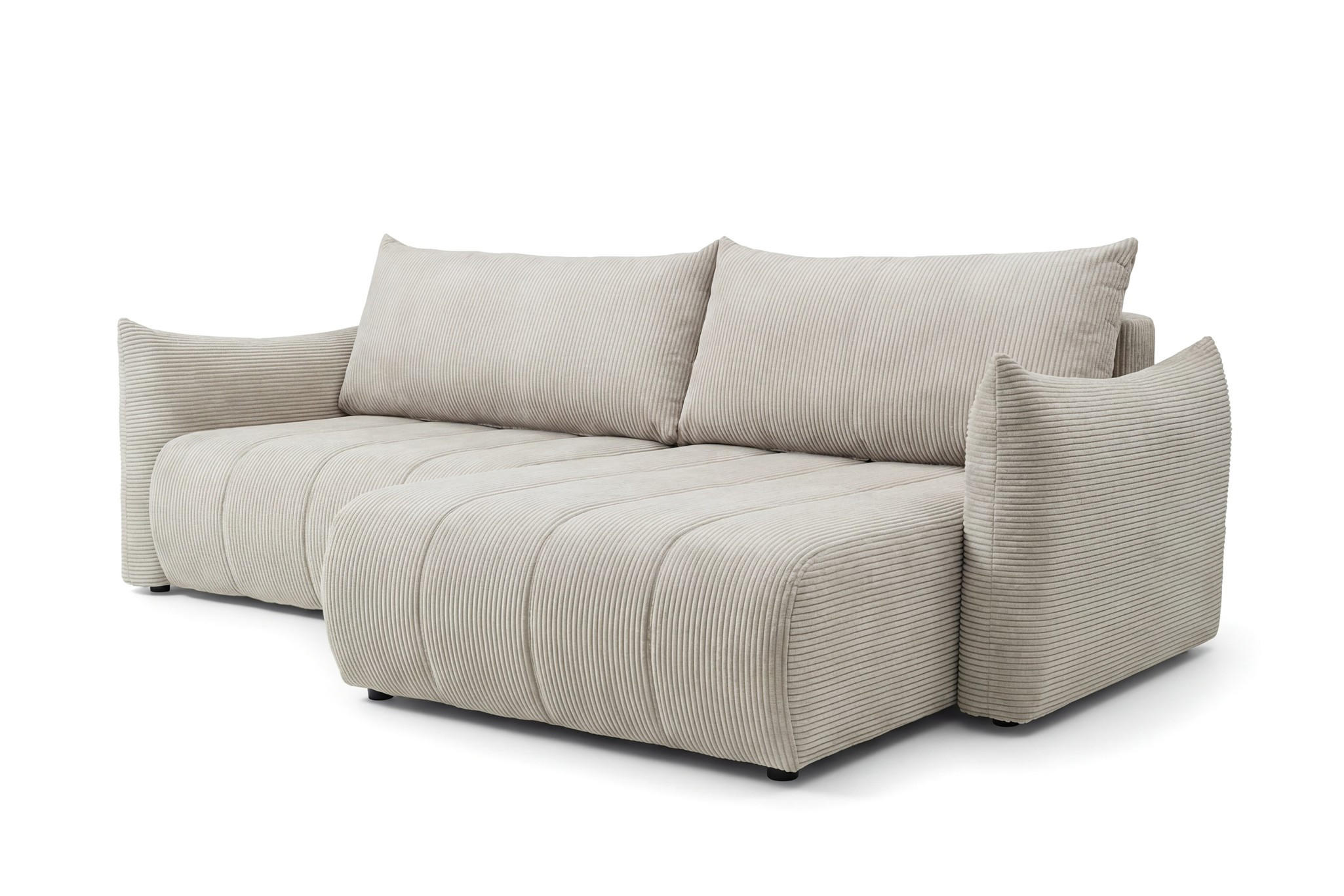 Fun Möbel Ecksofa Weiß 260x154 cm