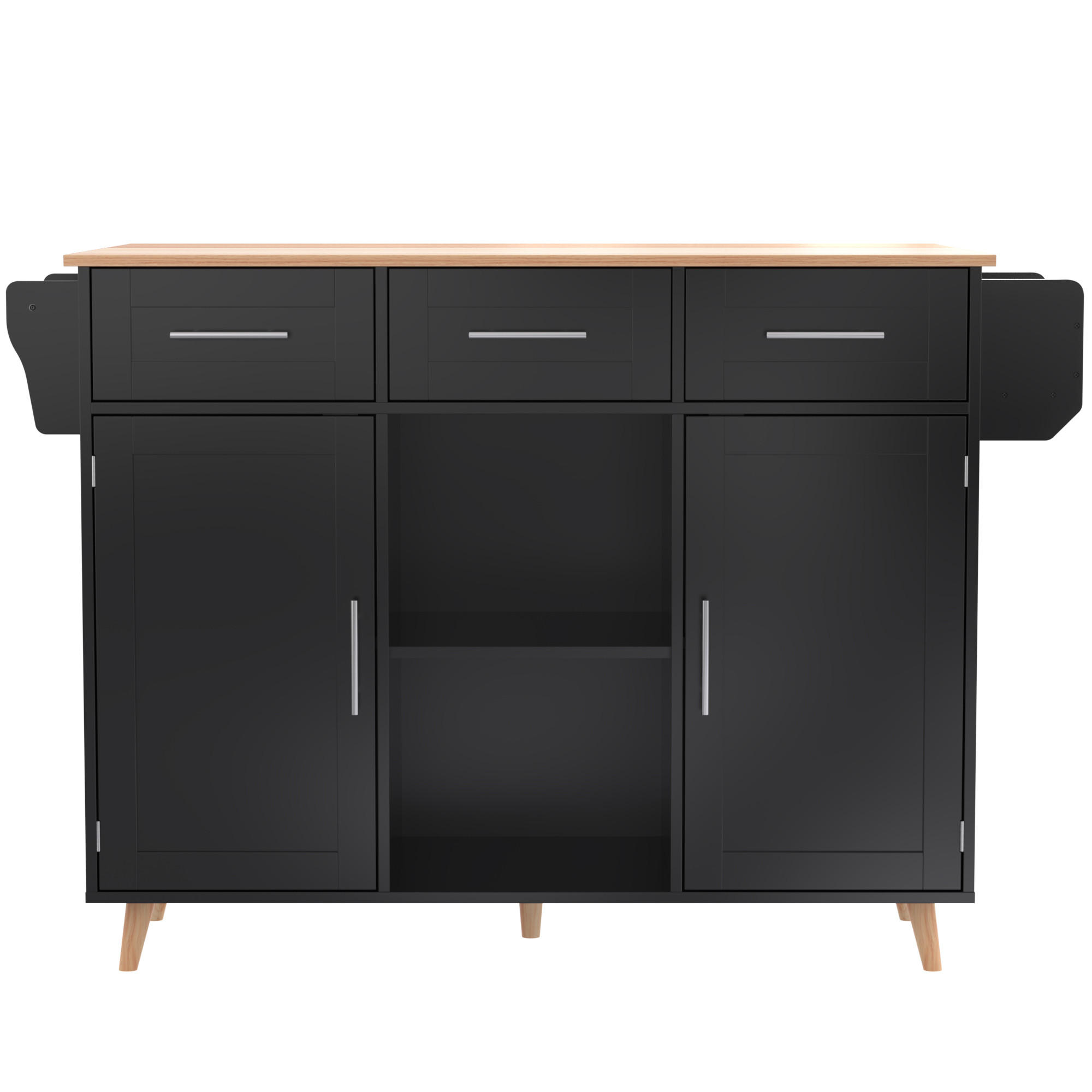 XXXLutz Küchenwagen Schwarz 71x91.5x139 cm