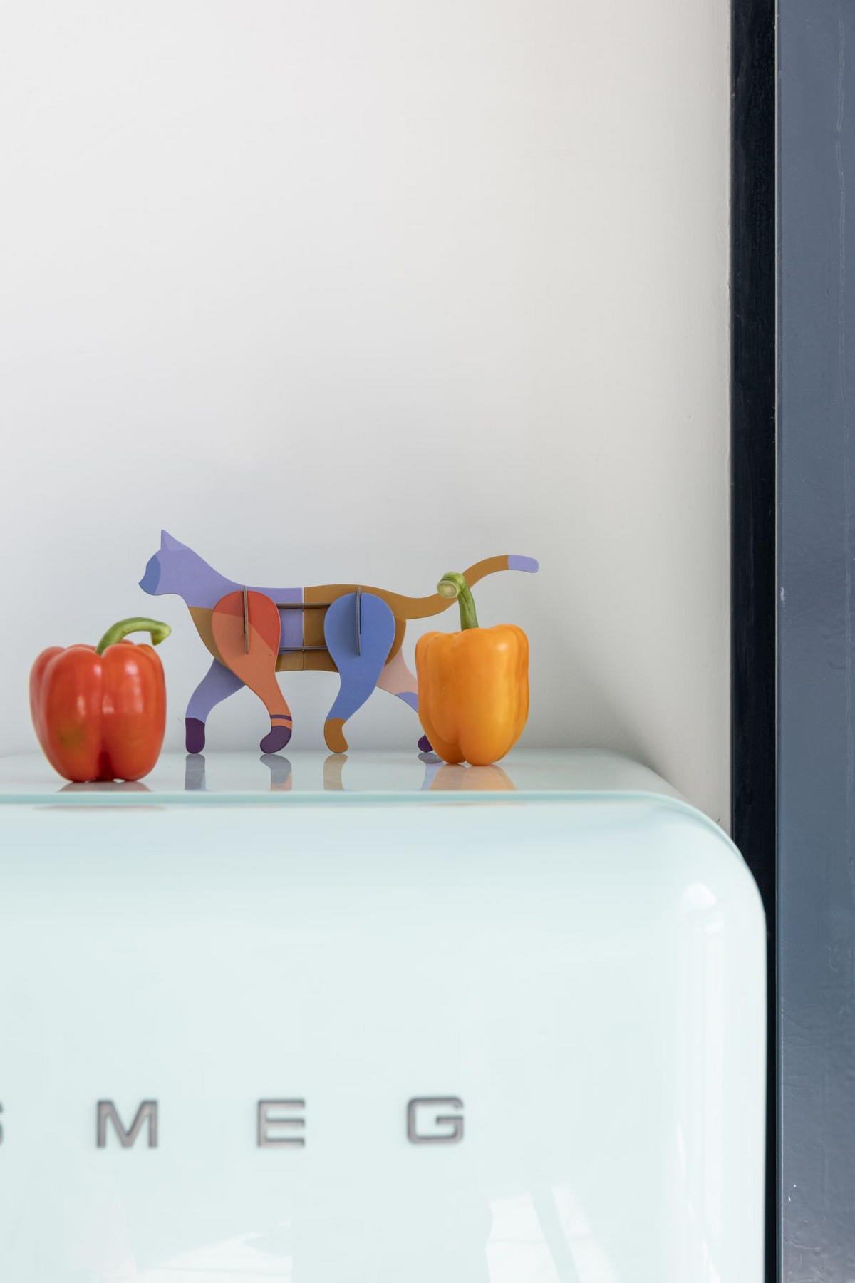 WANDSKULPTUR Bunt 7/18,5 cm - Multicolor, Wellpappe (7/18.5/32cm) - KUNSTLOFT