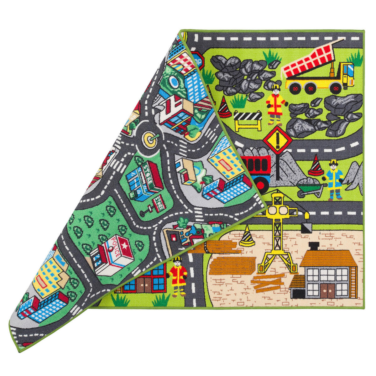 STRASSENTEPPICH BEIDSEITIG BAUSTELLE PLAY CITY - Multicolor, Textil (100/165cm) - Pergamon