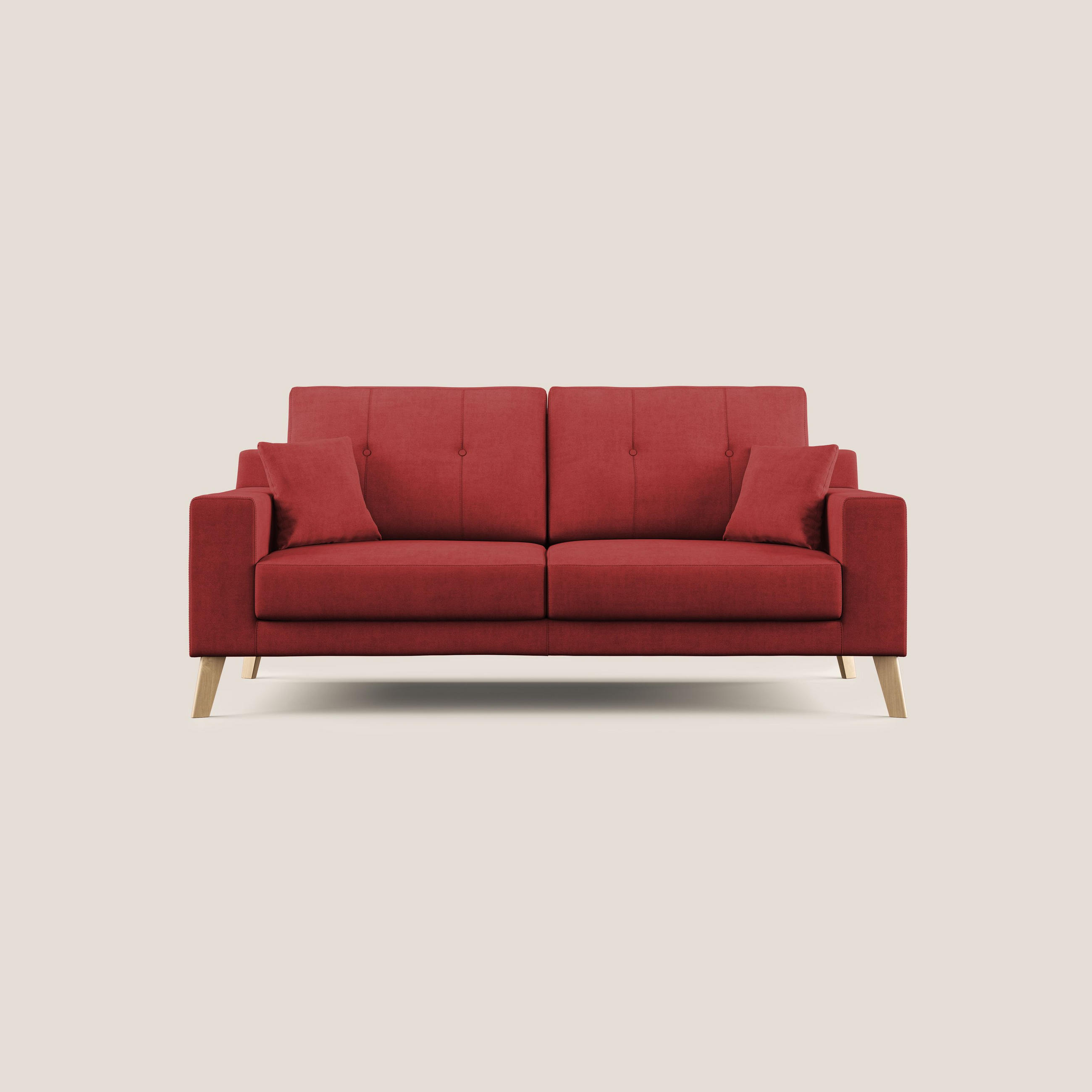 LINEARSOFA Danish - Rot, Textil (206/95/91cm) - Divani.store