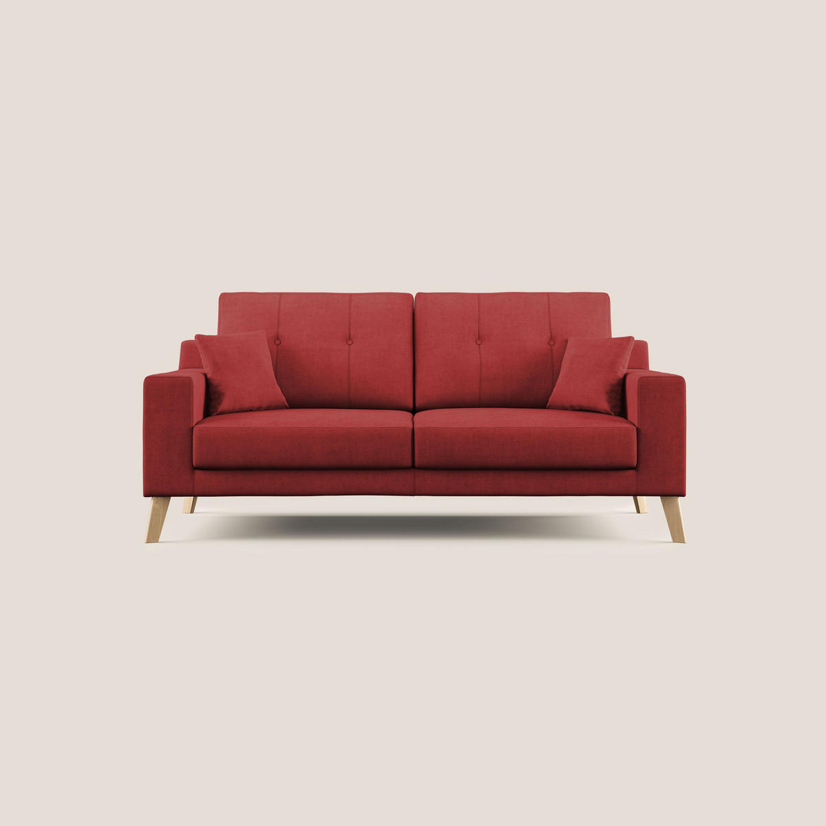 LINEARSOFA Danish - Rot, Textil (186/95/91cm) - Divani.store