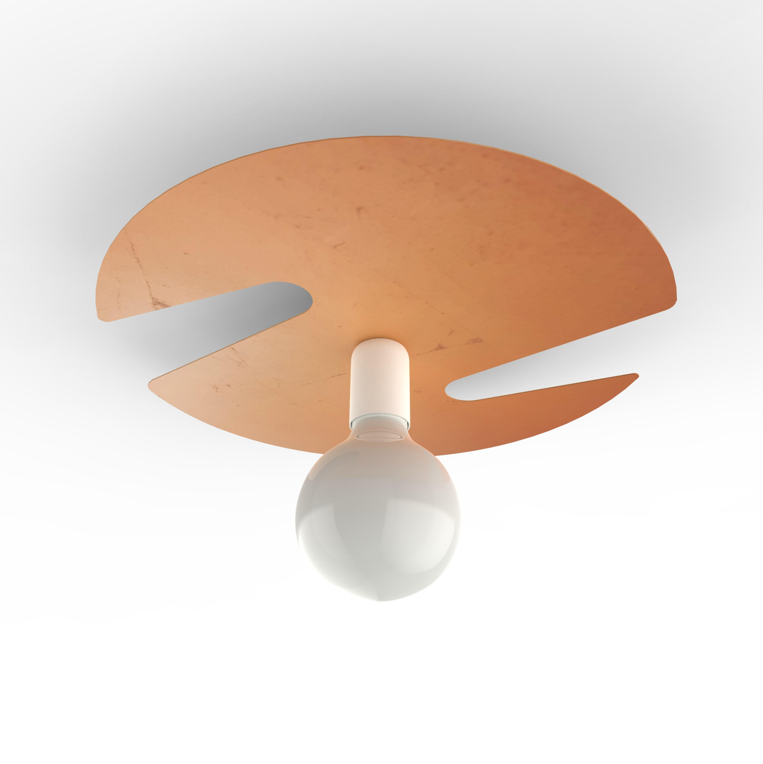DECKENLEUCHTE - Kupferfarben, Metall (40/40/6cm) - Lumicom