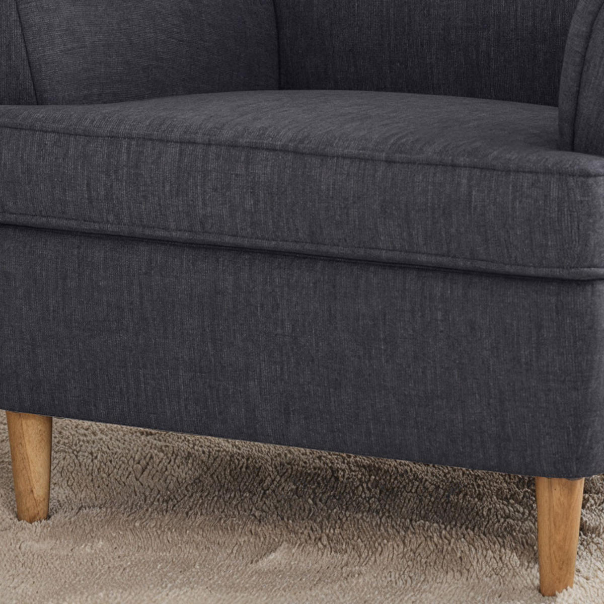 OHRENSESSEL Luno Grau Stoff ES-2 - Naturfarben/Grau, Holz/Textil (62/101/80cm) - Jana