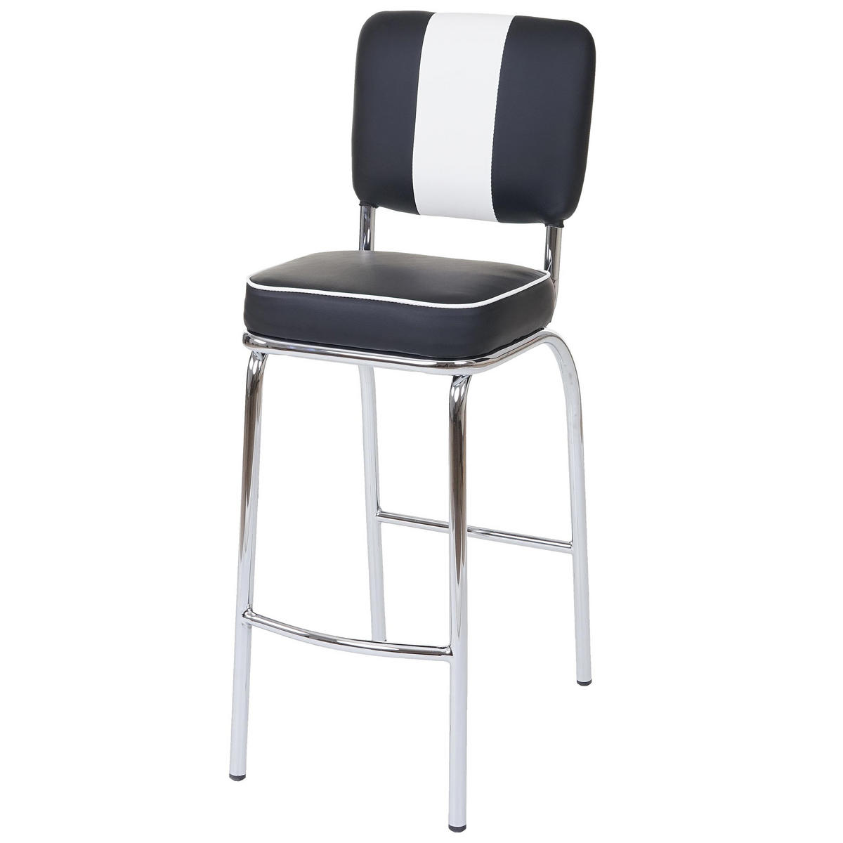 BARHOCKER Schwarz, Weiß 2er-Set - Schwarz/Weiß, Textil (34/107/46cm) - MCW