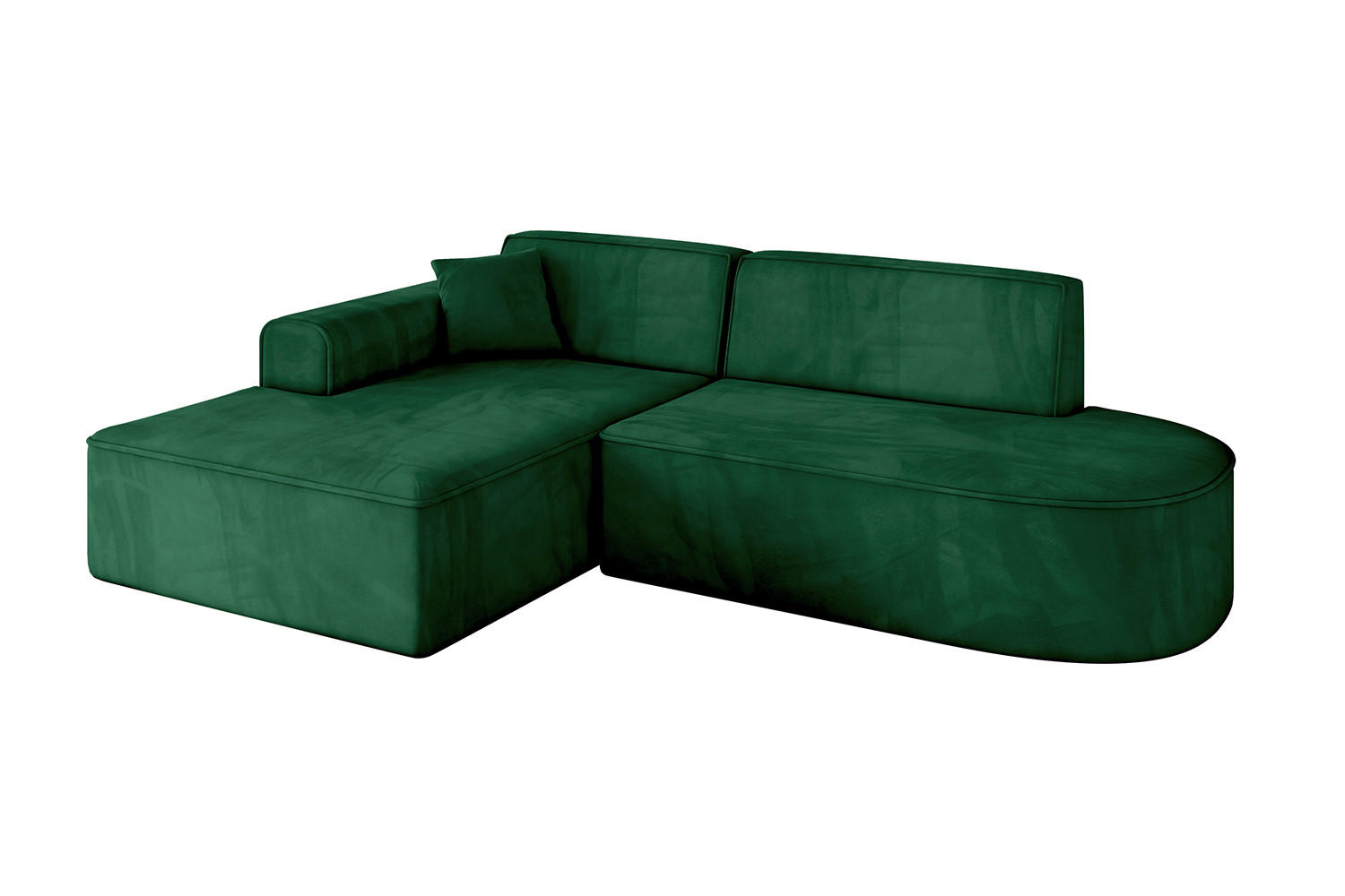 ECKSOFA Ottomane Links IREA-L1-v3 - 234x171x79 cm Grün - Grün, Holzwerkstoff/Textil (234/171cm) - ALTDECOR
