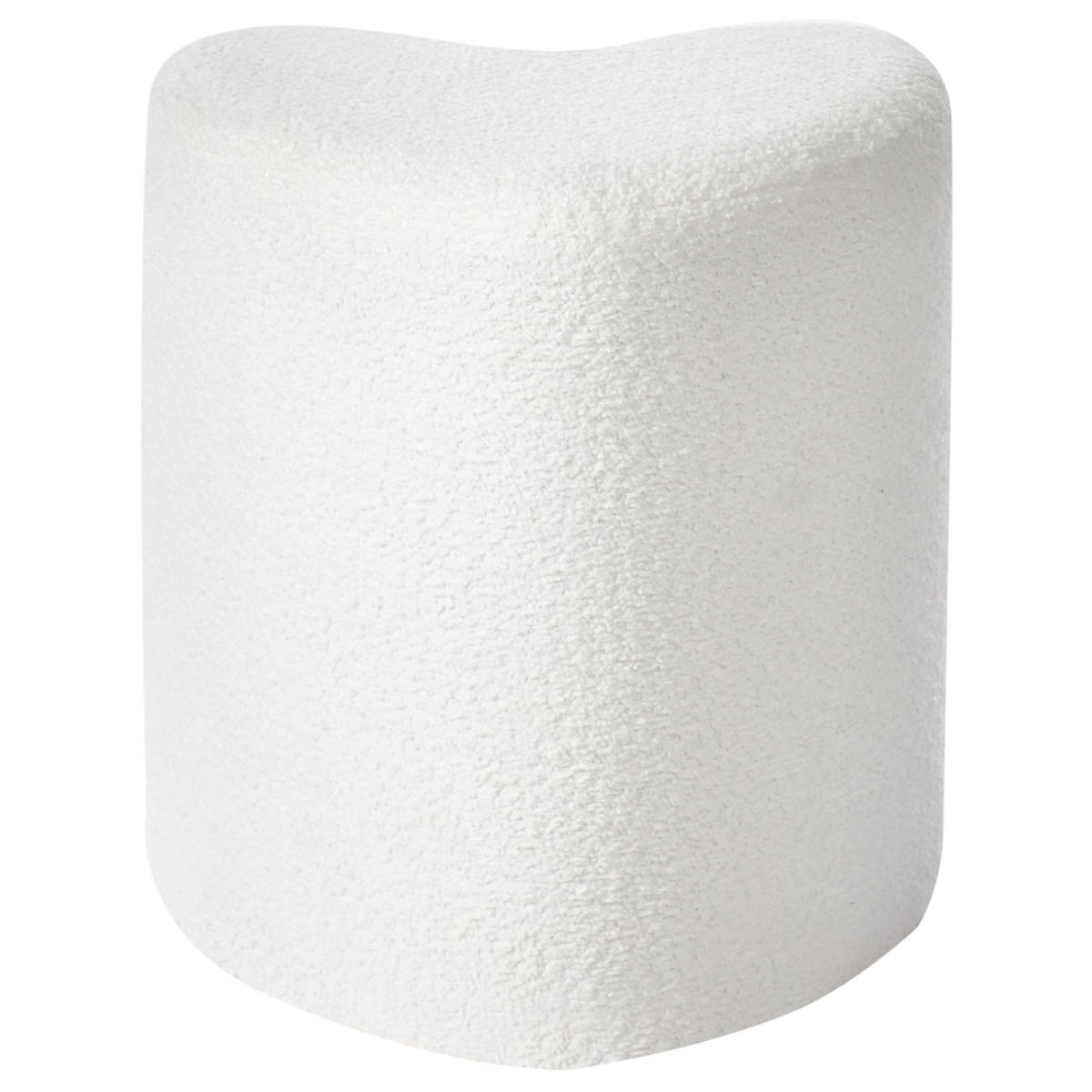 POUF Cremeweiß Scotia - Weiß, Textil (40/44/33cm) - Beliani