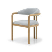 ESSZIMMERSTUHL Nature grauer Sitz - Grau, Holz (58/77/59cm) - WOODEK