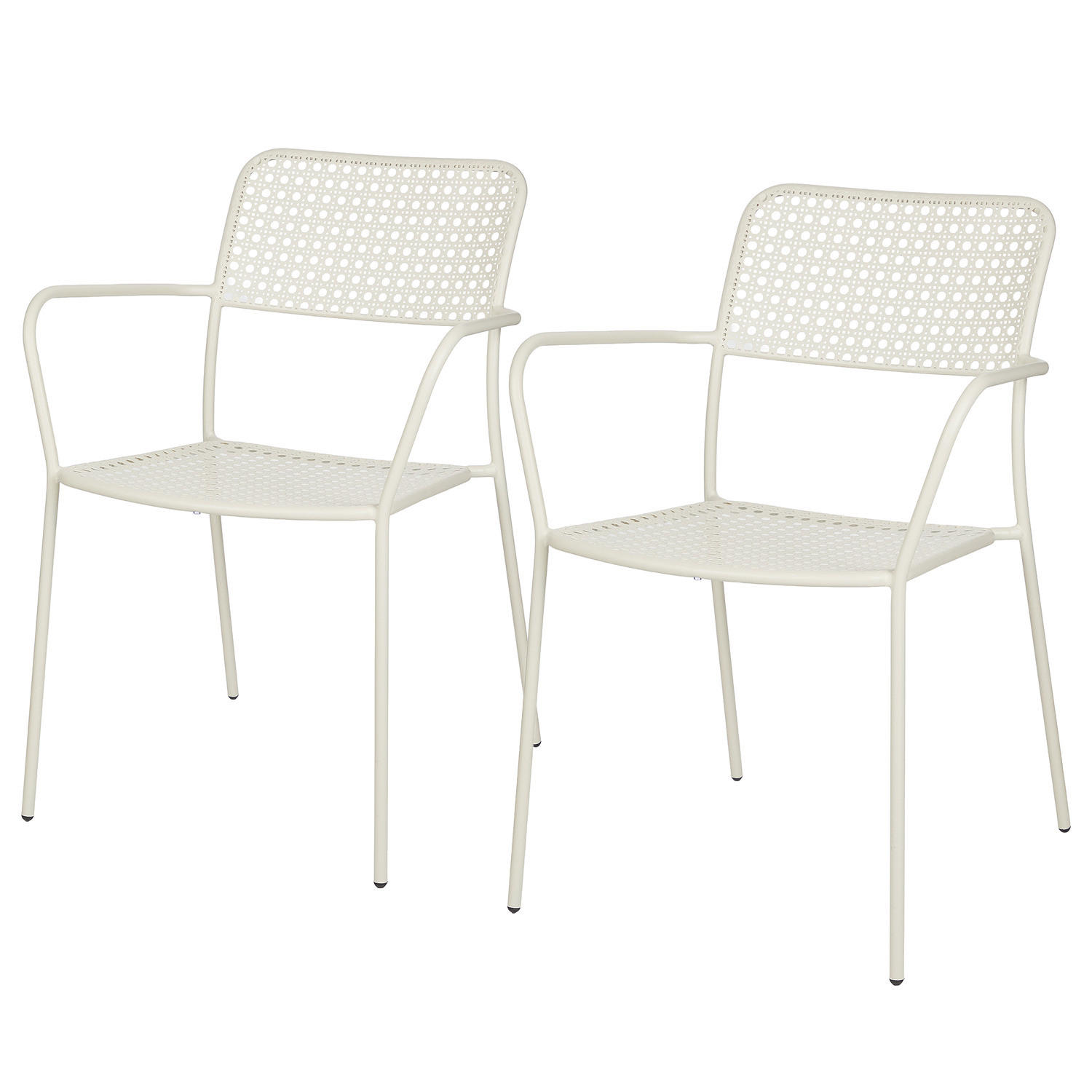 STAPELSTUHL (2er-Set) New Twist - Beige, Metall (58/80/60cm) - Butlers