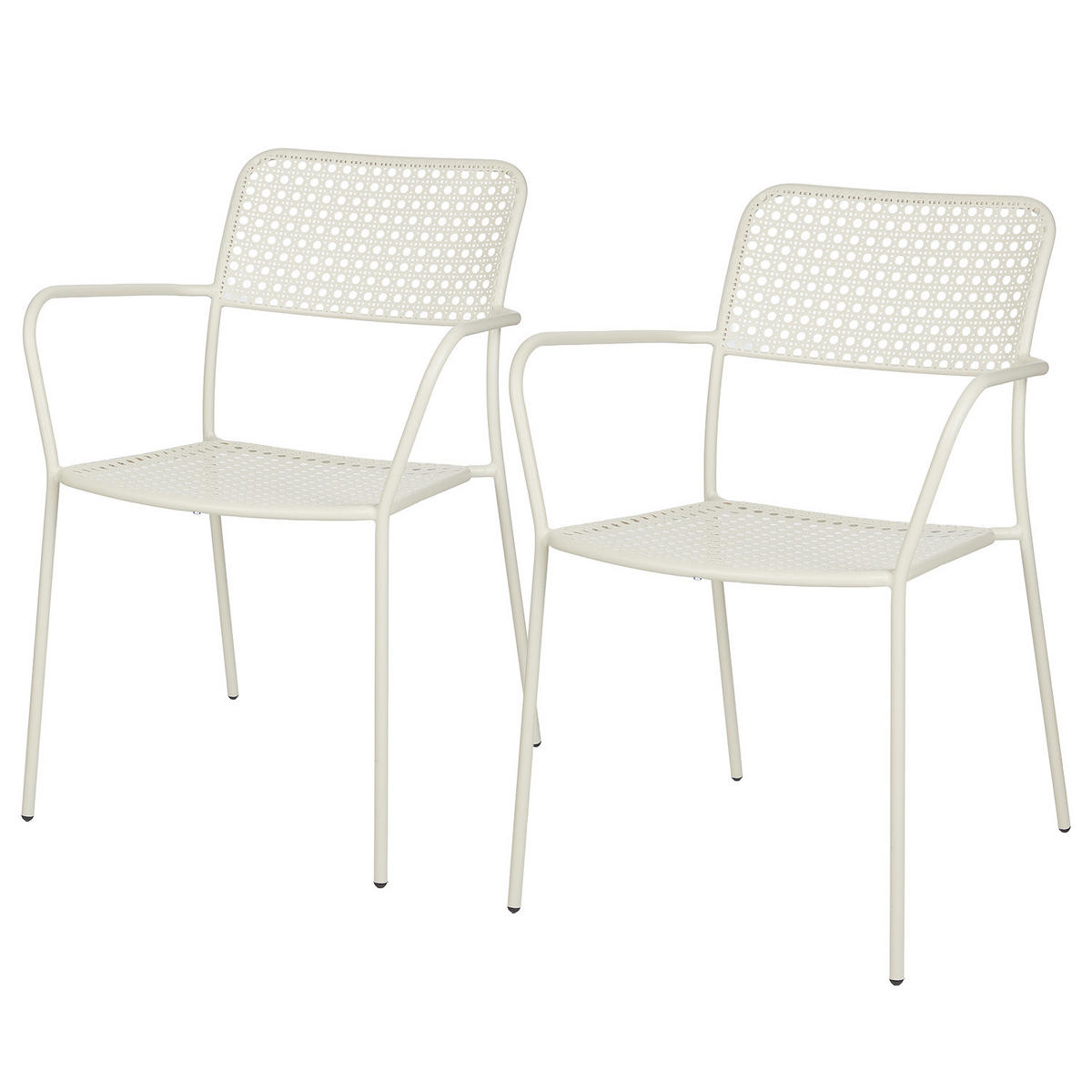 STAPELSTUHL (2er-Set) New Twist - Beige, Metall (58/80/60cm) - Butlers