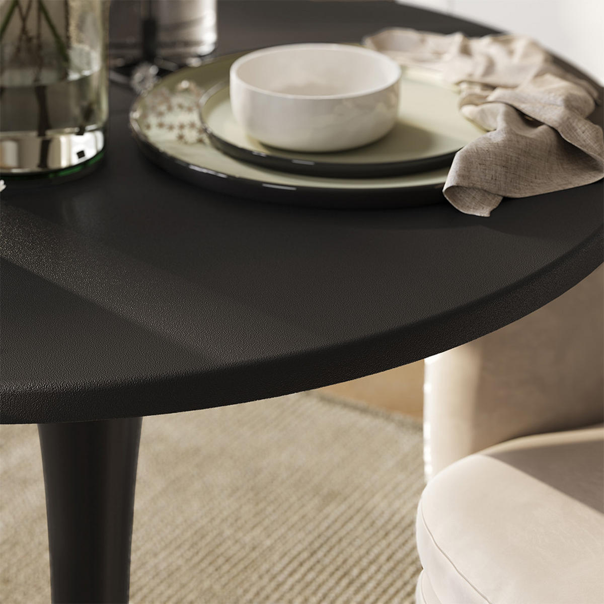 MATBORD Carl Svart 70 x 70 cm - Svart, Träbaserade material (70/70/73cm) - Vicco