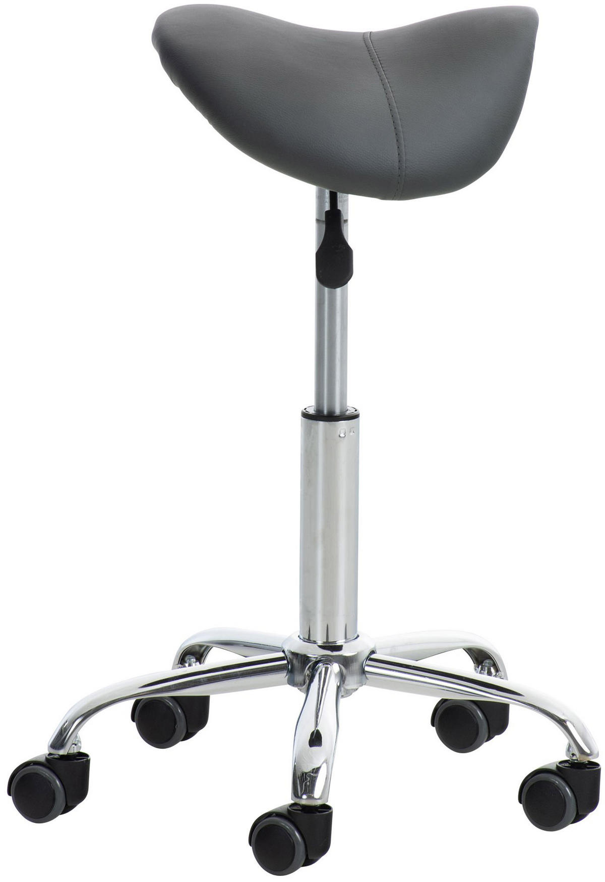 HOCKER 2er Set Lederlook grau - Grau, Textil/Metall (46/53/46cm) - CLP