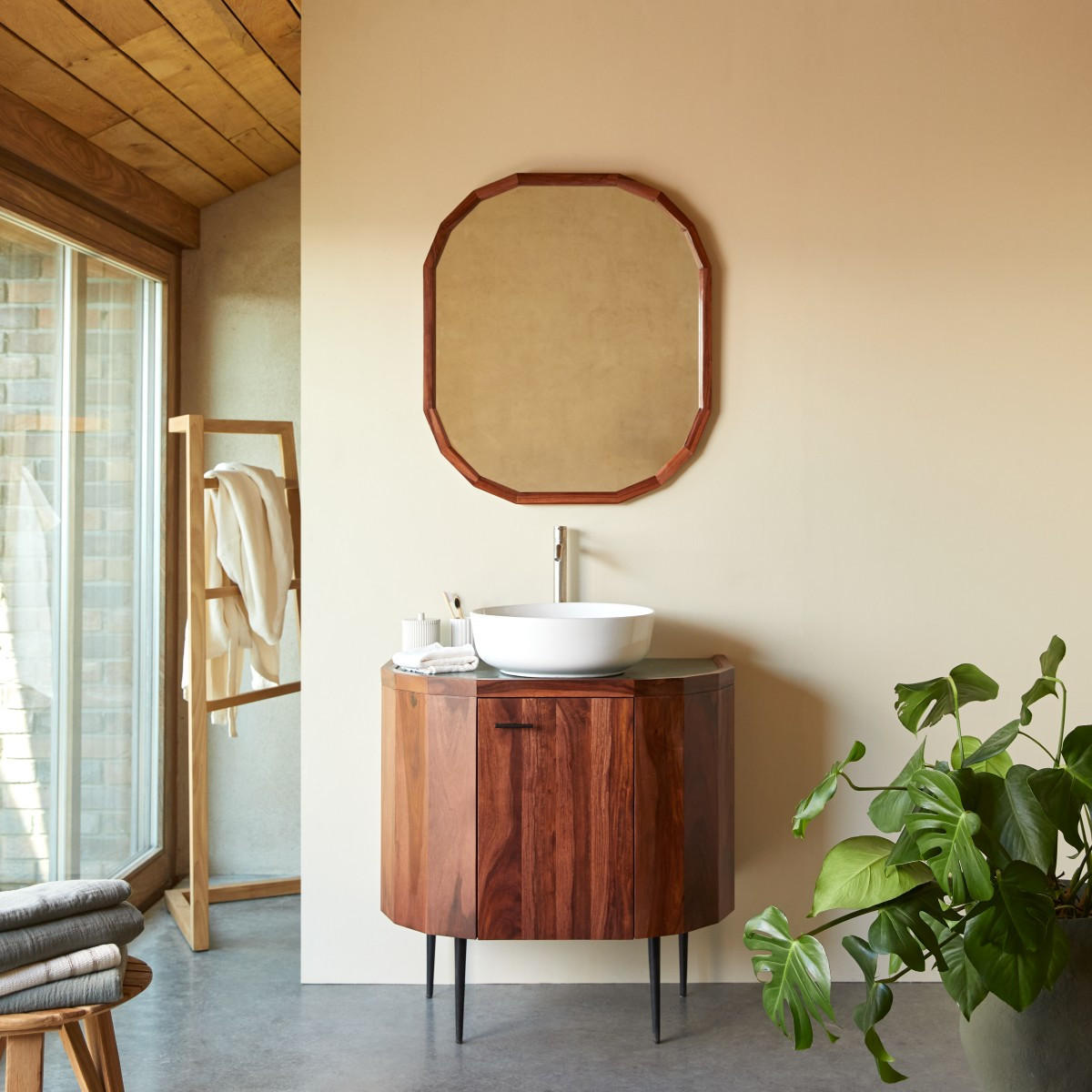 SPIEGEL Jade Braun aus Palisander - Braun, Holz (70/80/3cm) - Tikamoon