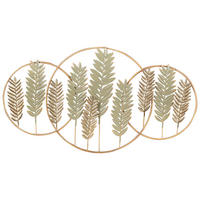 WANDDEKORATION Metall gold/grün Copernicium - Goldfarben, Metall (90/50/1cm) - Beliani