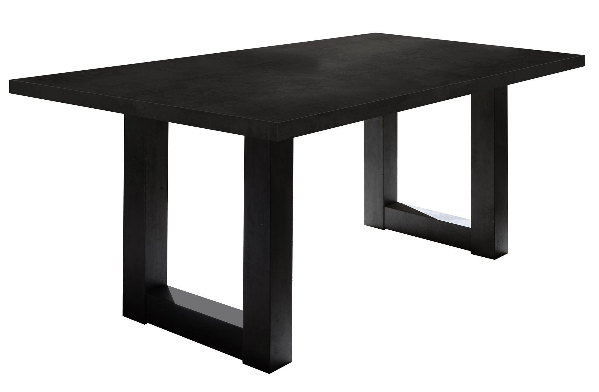 ESSZIMMERTISCH Eila 8 160 x 90 x 75 Esstisch Schwarzstahl - Schwarz, Holz (160/90/75cm) - 58aufmkessel