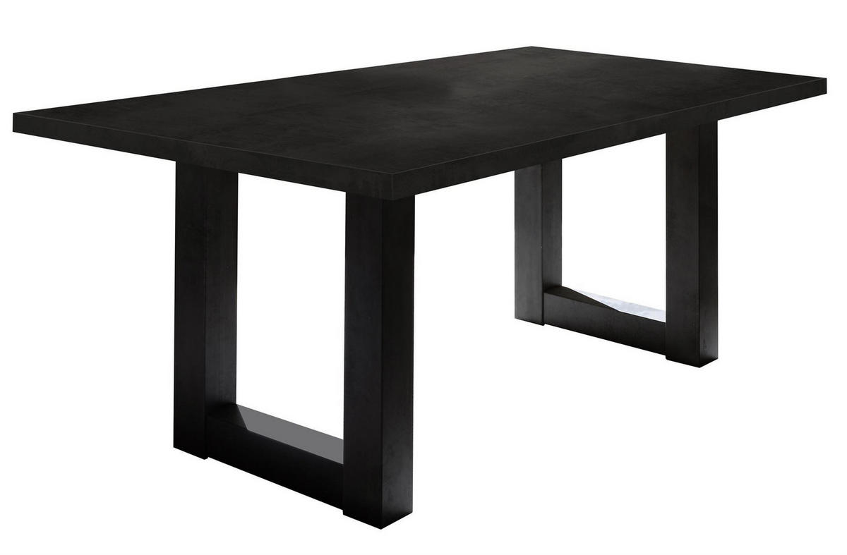ESSZIMMERTISCH Eila 8 180 x 90 x 75 Esstisch Schwarzstahl - Schwarz, Holz (180/90/75cm) - 58aufmkessel
