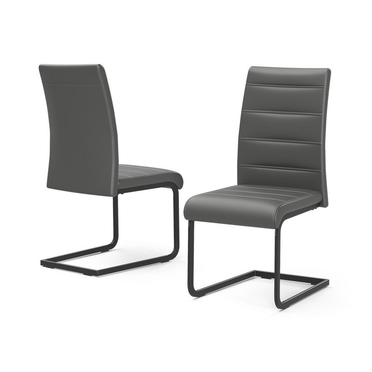 FREISCHWINGER Salvo, Grau/Schwarz, 2er Set - Schwarz/Grau, Textil (43/99/55cm) - Vicco