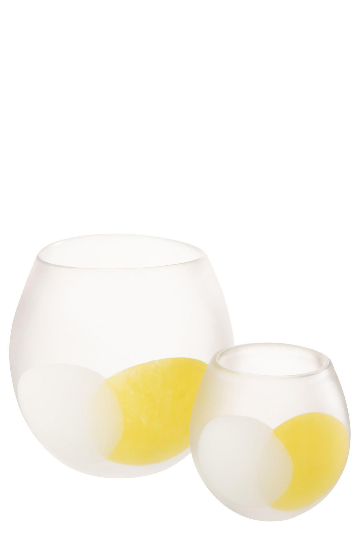 WINDLICHT BALL Weiß - Weiß, Glas (21.5/22cm) - J-Line
