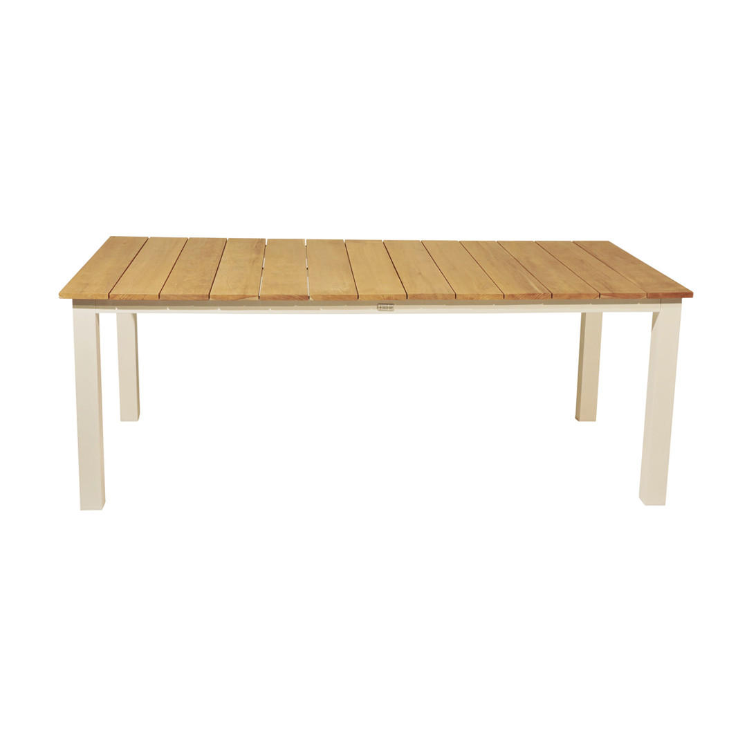 GARTENTISCH Weiß - Weiß, Holzwerkstoff (210/100/76cm) - ebuy24