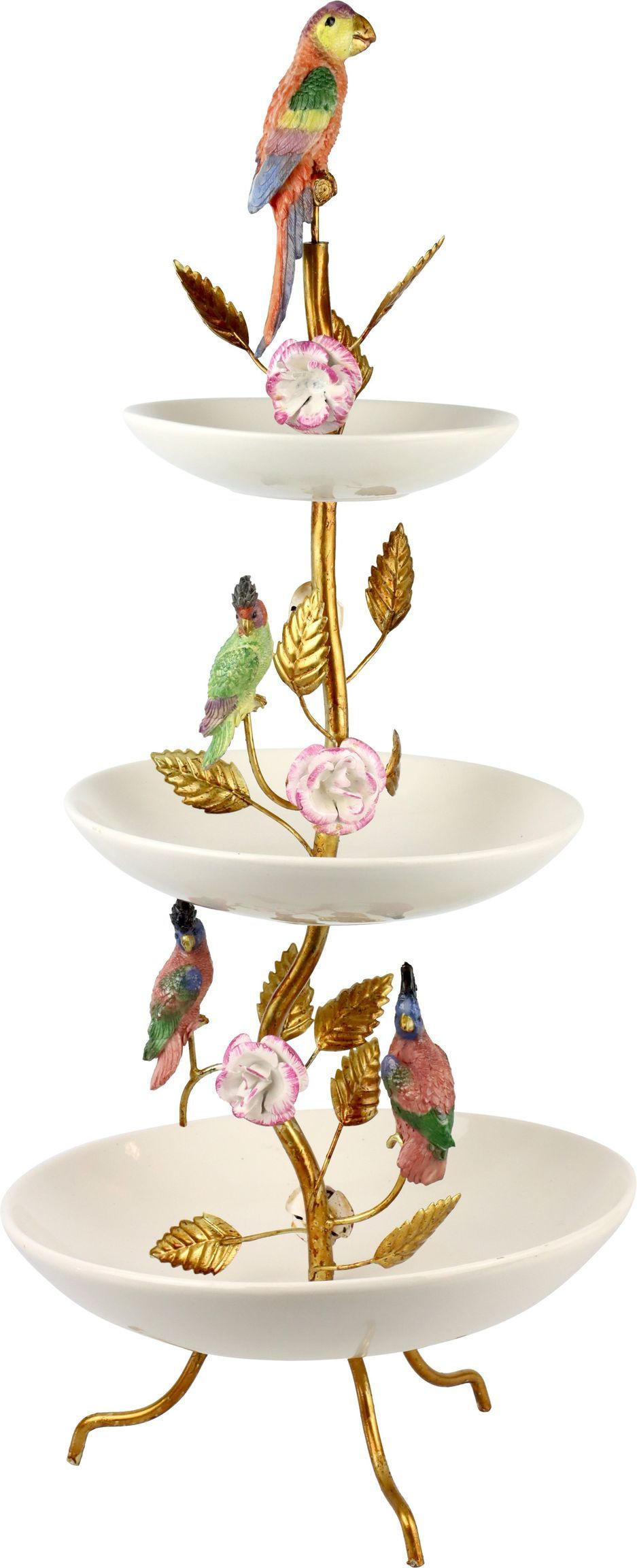 ETAGERE Paradise Birds ø26x62cm - Multicolor, Metall (26/62cm) - FURNARO