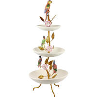 ETAGERE Paradise Birds ø26x62cm - Multicolor, Metall (26/62cm) - FURNARO