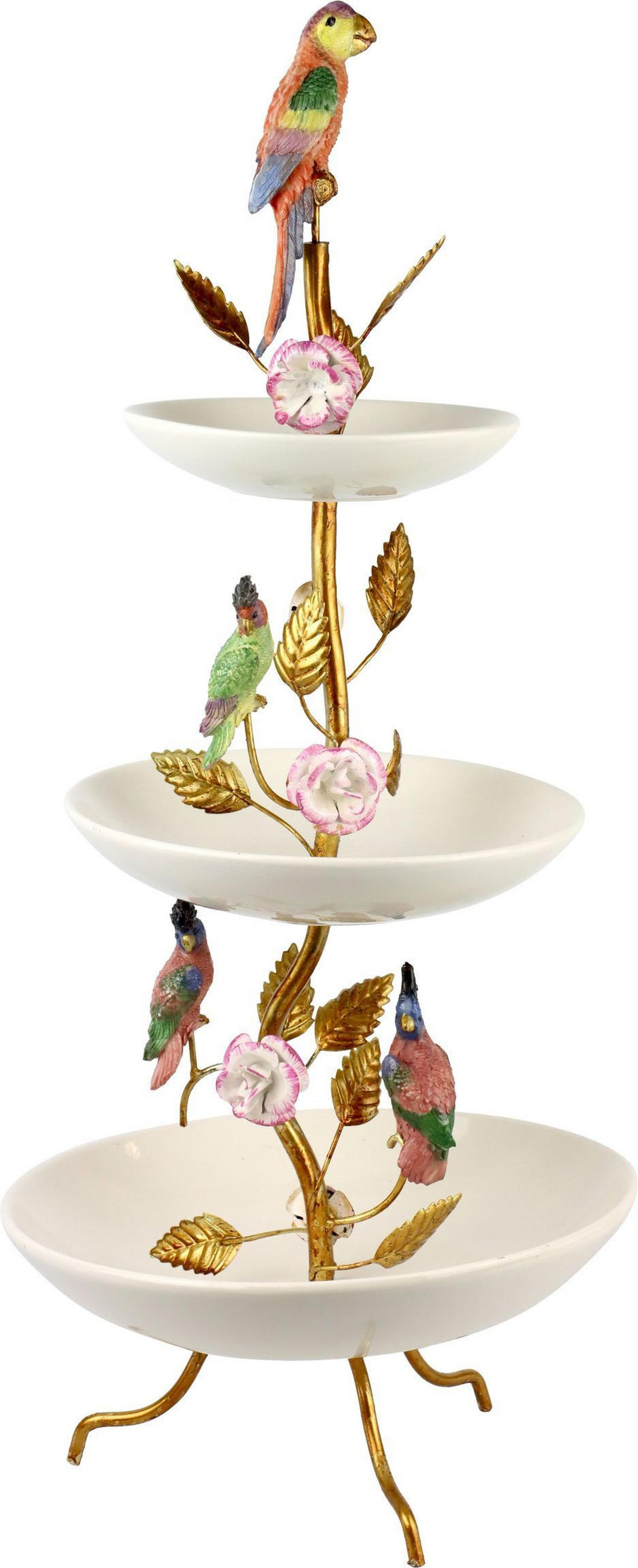 ETAGERE Paradise Birds ø26x62cm - Multicolor, Metall (26/62cm) - FURNARO