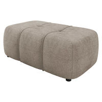 POLSTERHOCKER Furyn Boucle - Schwarz/Braun, Holzwerkstoff/Kunststoff (93/38/62cm) - MIRJAN24